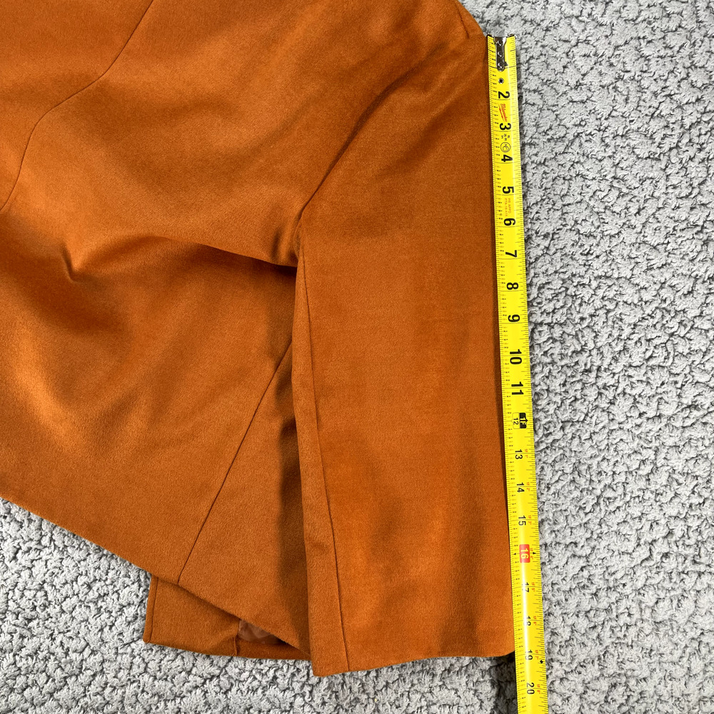 Harve Benard Single Button Wrap Jacket Women's Large Orange Mustard Fall - Picture 11 of 12